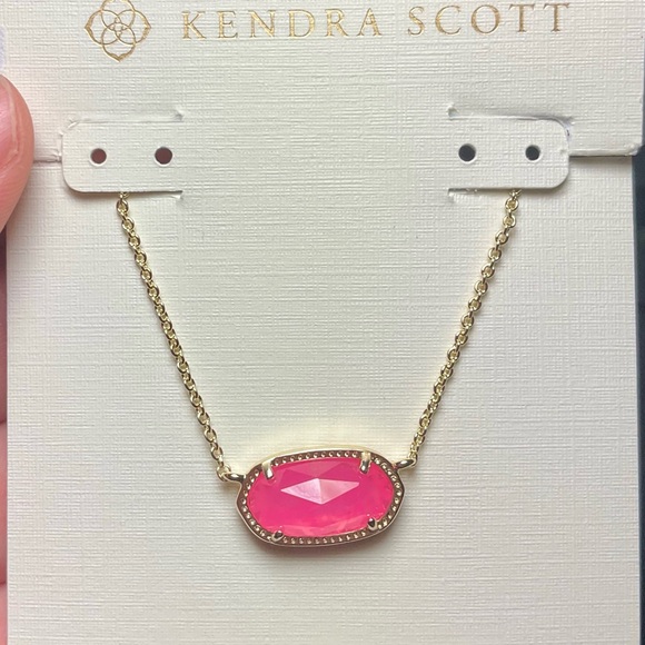 Kendra Scott Jewelry - Kendra Scott Elisa Necklace Pink Opal Gold Chain Necklace